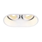 SLV Horn Doble Foco Aluminium Blanco | Apta para 2x GU10 