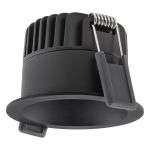 Ledvance Foco LED Oscurolight Aluminium Negro 8W 680lm 36D - 930 Luz Cálida | Recorte 68mm - IP44 - Mejor reproducción de color - Regulable