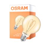 Osram Vintage 1906 LED E27 Globe Con Filamento Heart Oro 8W 806lm - 922 Luz Muy Cálida | Mejor Reproducción De Color - Regulable - Reemplazo 60W
