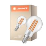 Ledvance Classic LED E14 Esférica Con Filamento Clara 2.2W 470lm - 827 Luz Muy Cálida | Reemplazo 40W