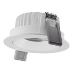 Ledvance Foco LED Adjust Aluminium Blanco 8W 680lm 36D - 930 Luz Cálida | Recorte 83mm - IP20 - Mejor Reproducción De Color - Regulable