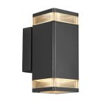 Nordlux Elm Luz De Pared Aluminium Negro | IP44 - Apta para 2x GU10