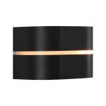 Nordlux Sibelis Luz De Pared Aluminium Negro | IP44 - Apta para E27