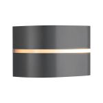 Nordlux Sibelis Luz De Pared Aluminium Gris | IP44 - Apta para E27