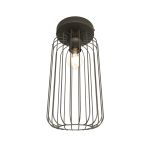 Emibig Luz de techo Barn Acero Negro | Apta para 1x E27 - Max 15W