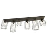 Emibig Luz de techo Barn Acero Negro | Apta para 6x E27 - Max 15W