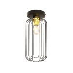 Emibig Luz de techo Barn Acero Negro | Apta para 1x E27 - Max 15W