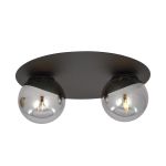Emibig Luz de techo Solar Acero Negro | Apta para 2x E14 - Max 10W
