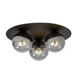 Emibig Luz de techo Solar Acero Negro | Apta para 3x E14 - Max 10W