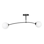 Emibig Luz de techo Pregos Acero Negro | Apta para 2x E14 - Max 10W