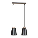 Emibig Colgante De Luz Bolero Acero Negro | Apta para 2x E27 - Max 15W