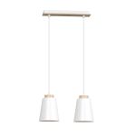 Emibig Colgante De Luz Bolero Acero Blanco | Apta para 2x E27 - Max 15W