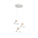 Emibig Luz de techo Seco Acero Blanco | Apta para 3x E27 - Max 15W