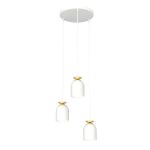 Emibig Colgante De Luz Target Acero Blanco | Apta para 3x E27 - Max 15W