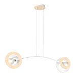 Emibig Colgante De Luz Skiva Acero Blanco | Apta para 2x E27 - Max 15W