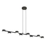 Emibig Colgante De Luz Megara Acero Negro | Apta para 8x GX53 - Max 12W