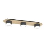 Emibig Luz de techo Diaz Acero Negro | Apta para 3x GX53 - Max 12W