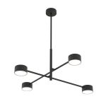 Emibig Luz de techo Natsu Acero Negro | Apta para 4x GX53 - Max 12W