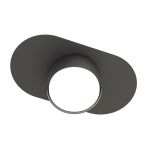 Emibig Luz de techo Stilo Acero Negro | Apta para 1x GX53 - Max 12W