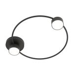 Emibig Luz de techo Lucio Acero Negro | Apta para 2x GX53 - Max 12W