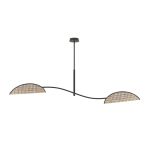 Emibig Luz de techo Lotus Acero Negro | Apta para 2x E14 - Max 10W