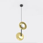 Emibig Colgante De Luz Vanila Acero Oro | Apta para 2x G9 - Max 8W