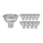 Multipack 10x Noxion Foco LED GU5.3 MR16 7.5W 621lm 60D - 840 Blanco Frio | Regulable - Reemplazo 50W