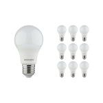 Multipack 10x Noxion Lucent Classic LED E27 Pera Mate 4.9W 480lm - 840 Blanco Frio | Reemplazo 40W