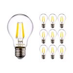 Multipack 10x Noxion Lucent LED E27 Pera con Filamento Clara 4.5W 470lm - 840 Blanco Frio | Reemplazo 40W