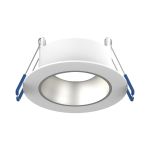 Noxion Foco LED Ares Profundo ring Blanco - con Inner Circulo Plata | Recorte 68mm - incl. GU10 Fitting
