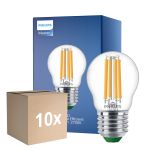 Multipack 10x Philips MASTER LED Vela Ultra Efficient E27 Esférica Clara 2.3W 485lm - 827 Luz Muy Cálida | Reemplazo 40W