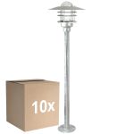 Multipack 10x Nordlux Agger Lámpara de pedestal Metal Brushed Aluminium | Apta para 1x E27 