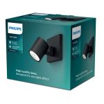 Philips Runner Luz De Pared Metal Negro | Apta para 1x GU10 
