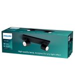 Philips Runner Foco LED Metal Negro | Apta para 2x GU10