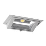 Downlight LED Wallwasher Wally Maxi Gris 46W 6400lm 70x75D - 840 Blanco Frio - 238x145mm