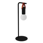 Eglo Lámpara De Mesa Apricale Negro, Marrón | Apta para 1x E27