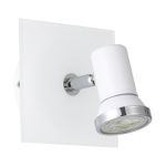 Eglo Luz De Pared Tamara 1 Acero Blanco Cromo 2.8W 250lm - 830 Luz Cálida | IP44 - Incl. 1x GU10