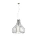 Eglo Colgante De Luz Tindori Acero Níquel Satinado | IP20 - Apta para 1x E27 