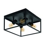 Eglo Luz de techo Silentina Acero Negro | IP20 - Apta para 4x E27 