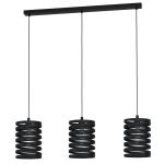 Eglo Colgante De Luz Cremella Acero Negro | Apta para 3x E27