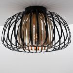 Eglo Luz de techo Encinitos Negro, Oro | Apta para E27