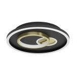 Eglo Pared y Luz de techo Tiriolo Acero Negro Oro 14W 1800lm - 840 Blanco Frio | IP20 