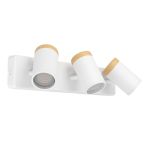 Eglo Luz de techo Consuma Blanco, Marrón | Apta para 3x GU10