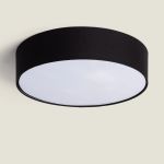 Bright Choice Lámpara LED Esférica Textil Negro | 500mm - Apta para 3x E27 – Max 40W