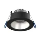 Noxion Foco LED Ares Profundo ring Negro 6W 540lm 927-940 3CCT - con Inner Circulo Plata | Recorte 68mm