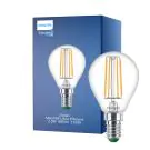 Philips Master Ultra Efficient LED E14 Pera Con Filamento Clara 2.3W 485lm - 827 Luz Muy C&aacute;lida | Reemplazo 40W