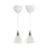 Nordlux Ray 2-Kit Colgante De Luz Vidrio Cromo | Apta para 2x E14