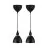 Nordlux Ray 2-Kit Colgante De Luz Metal Negro | Apta para 2x E14
