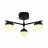 Nordlux Contina Luz de techo Metal Negro | Apta para 3x G9