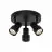 Nordlux Boston Luz de techo 3-rondel Metal Negro | Apta para 3x GU10